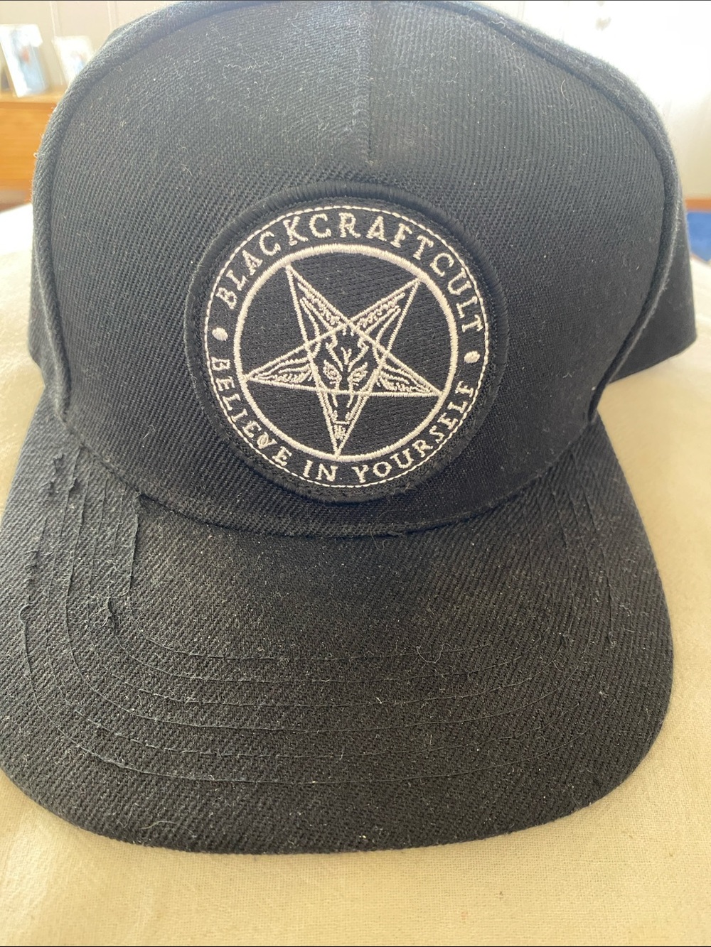 Black Snapback Hat - 'Believe In Yourself' Patch